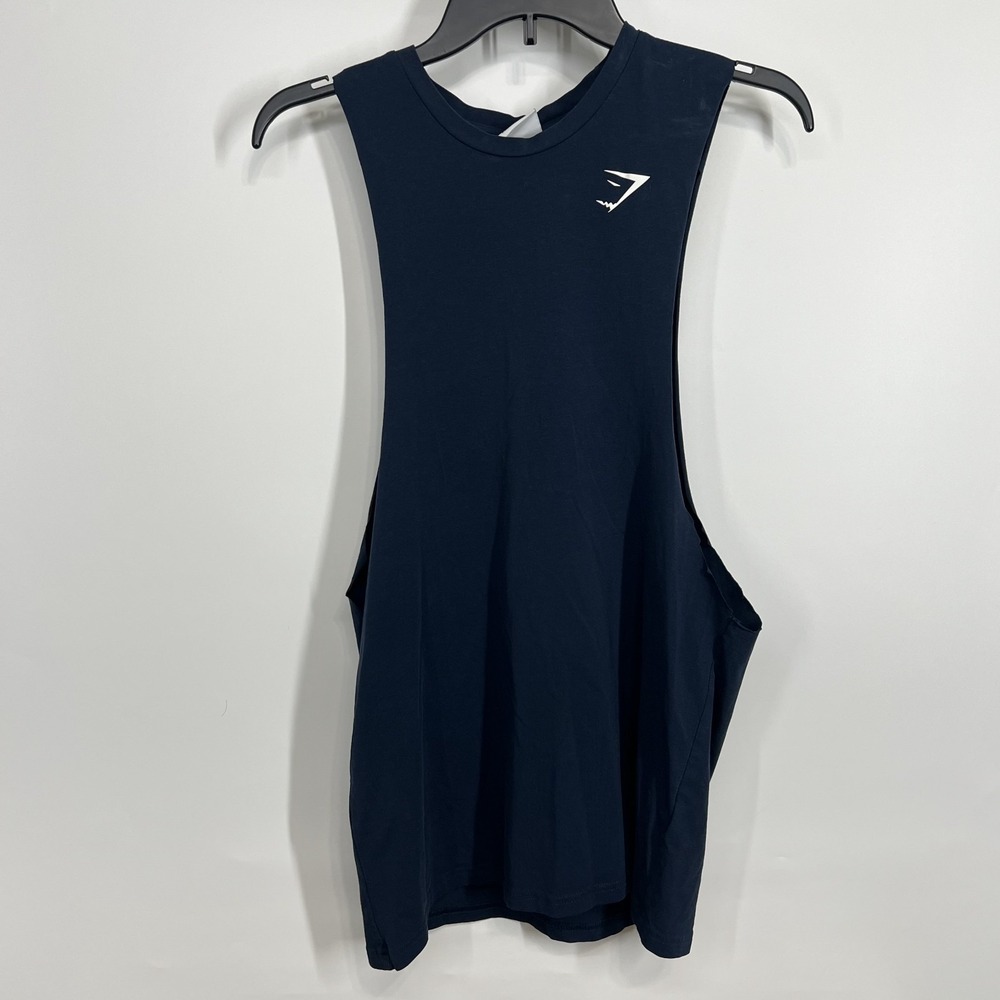 Gymshark Stringer Tank Shirt Mens S Arrival React Blue Gym Lifting Running EUC